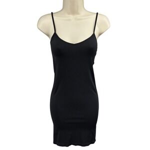 Intimately Free People Black Cami Slip Dress Bodycon Layering Mini S M